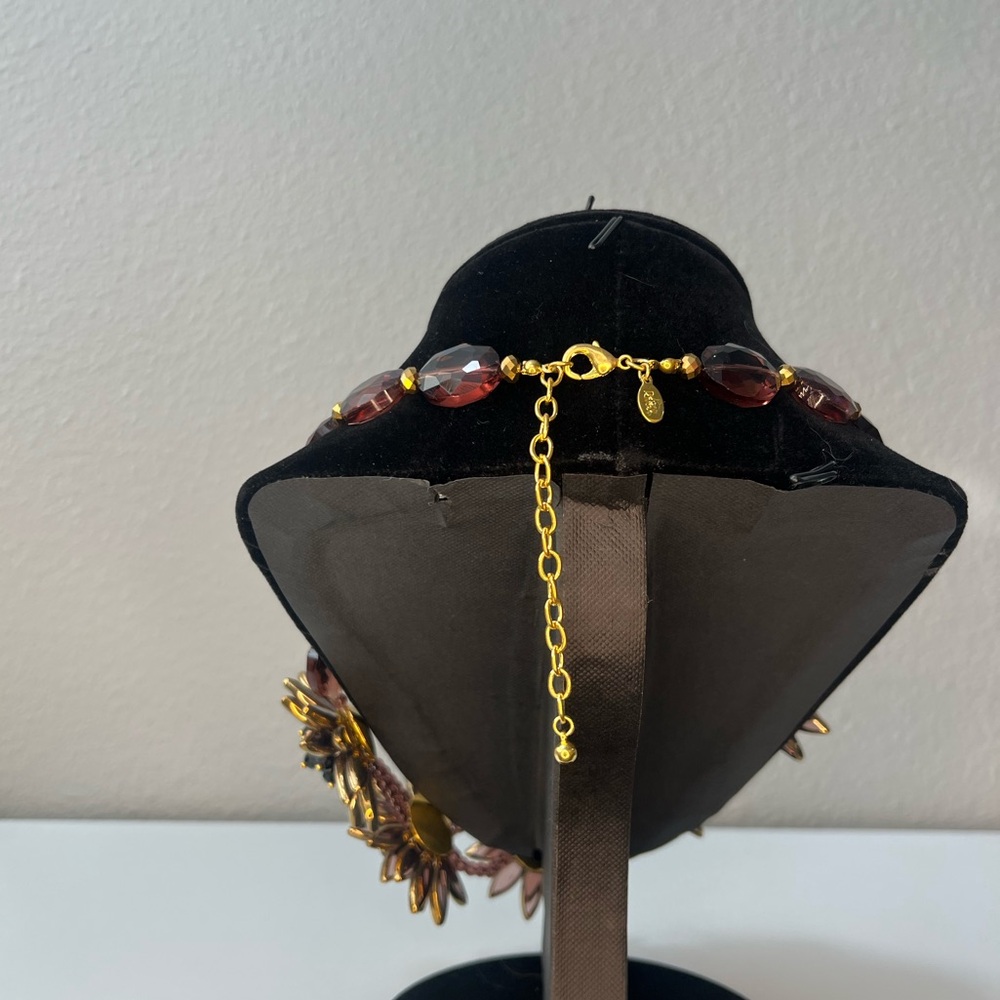 Vintage Joan Rivers Cluster Floral Bib Necklace - Picture 4 of 7